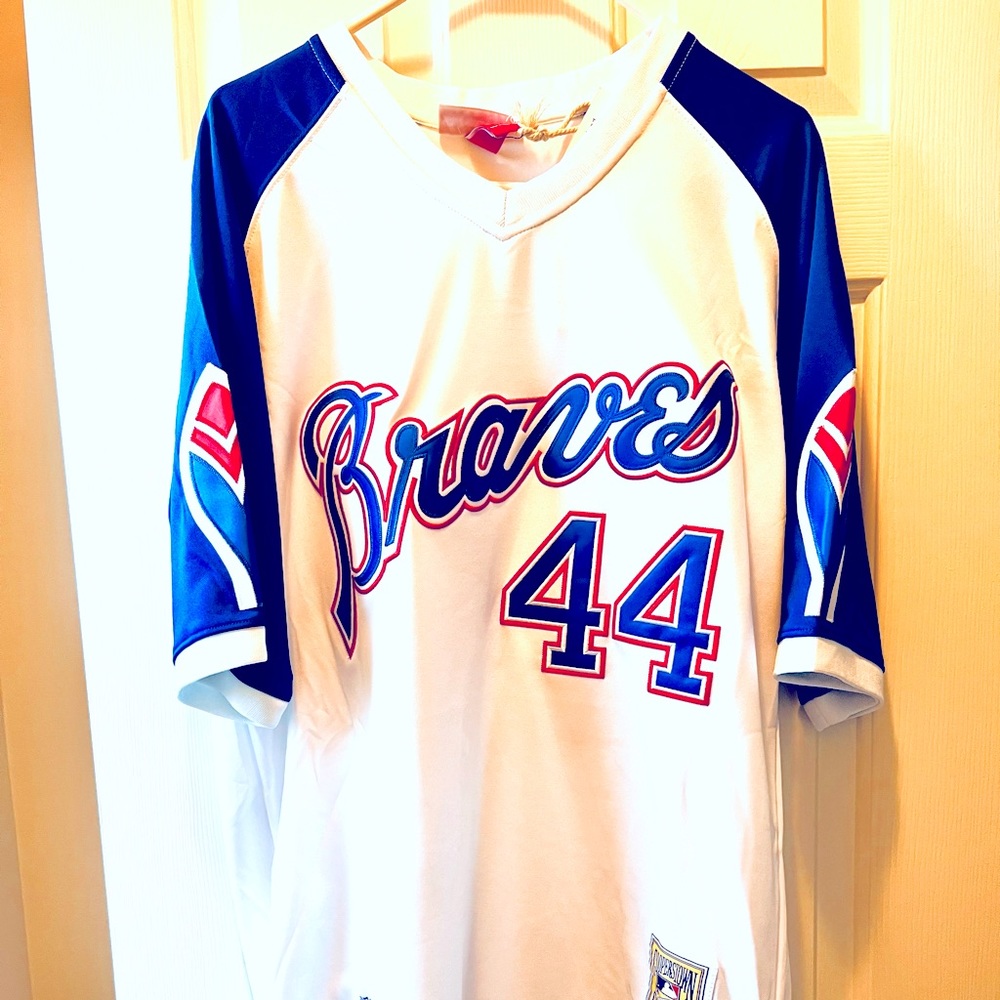 NWT Mitchell & Ness Braves City Connect Hank Aaron #43 Cooperstown Collection